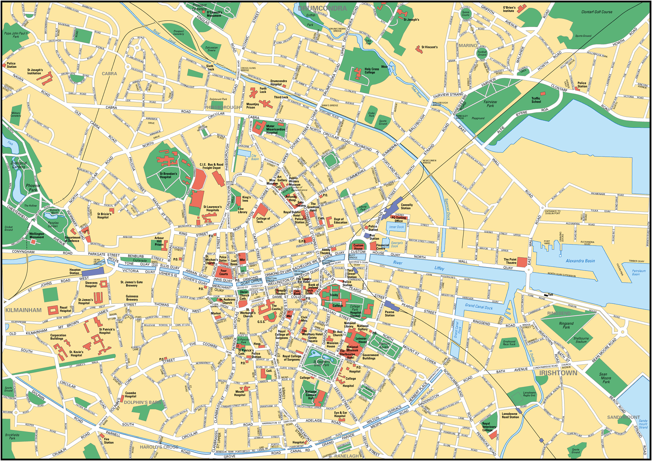 Mapa Centro Dublin 